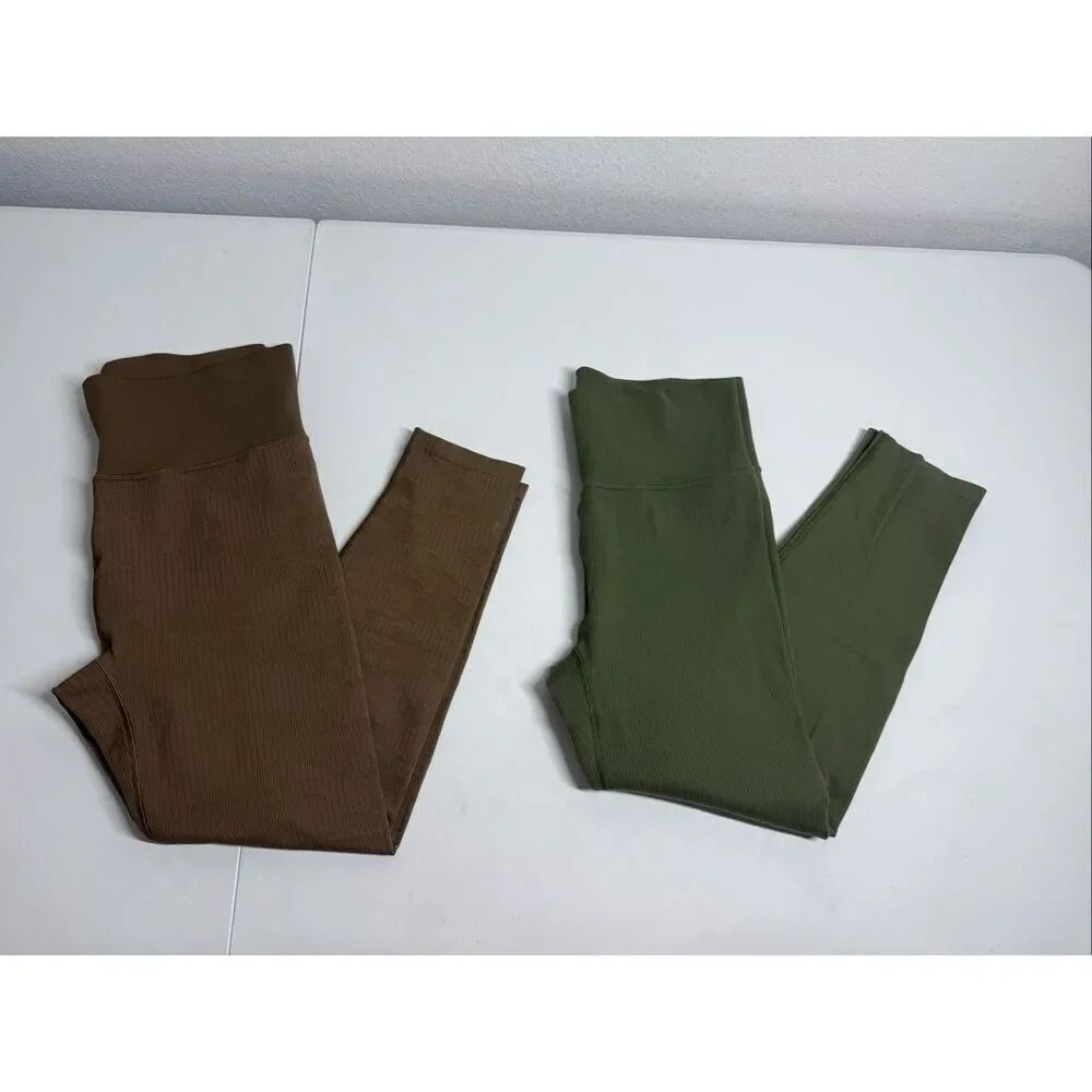 Set of 2 DSG Women’s Leggings Green Brown Size L